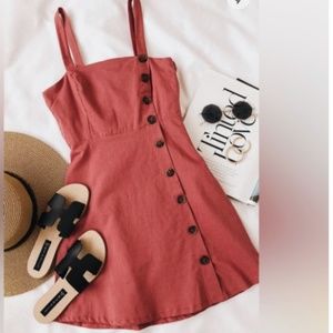 Lulu's Loretta Rust Dress